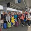 De aankomst van onze gasten van de F.F.  North Bay, Canada in het station van Brussel Zuid.